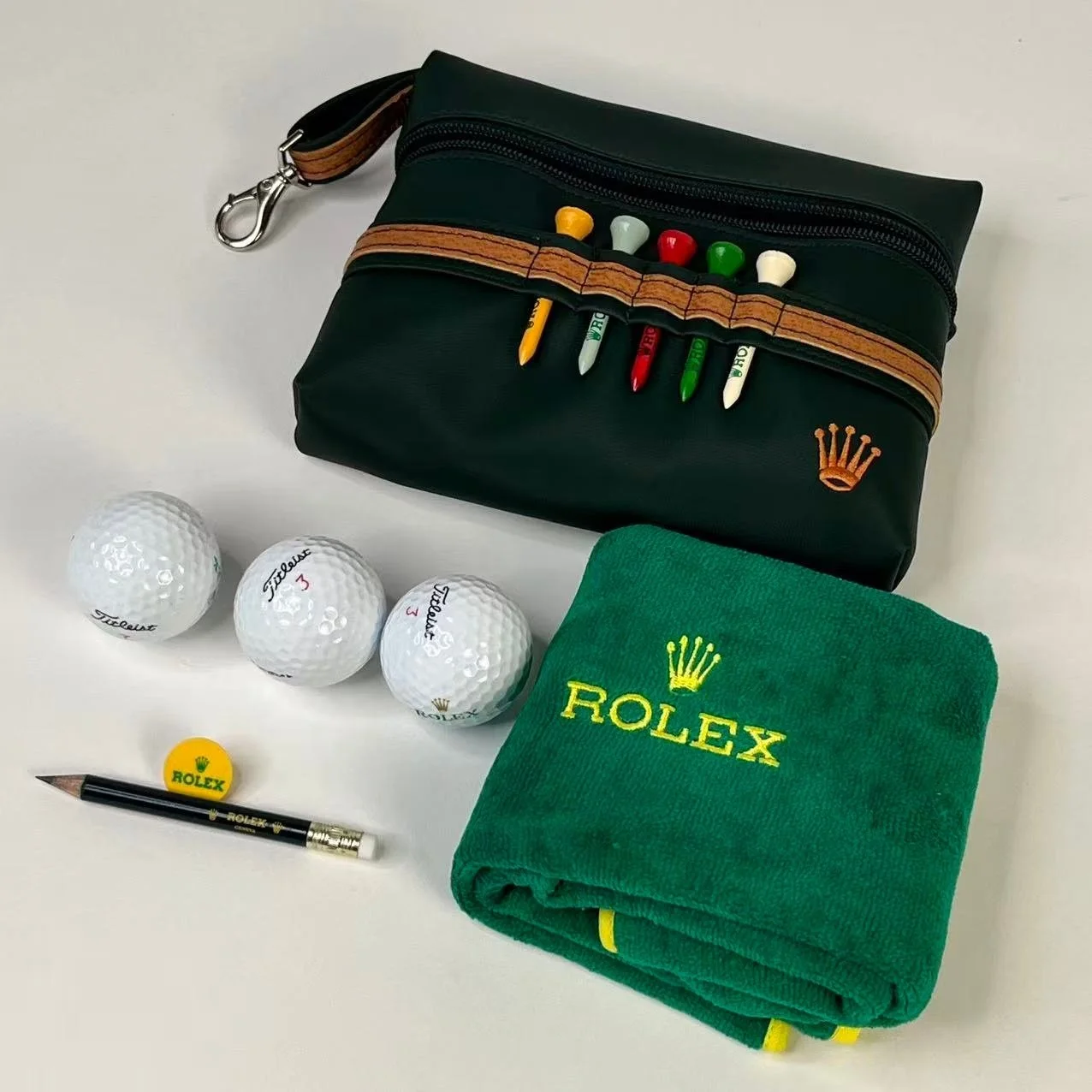 – Set Accessory Golf Rolex ゴルフボールポーチ ROLEX Pouch, Tees Balls, Branded Towel, ラウンド用品・アクセサリー